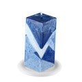 Stearinkerzen Blau Weiß Quadratkerzen 3D von Nordkerze